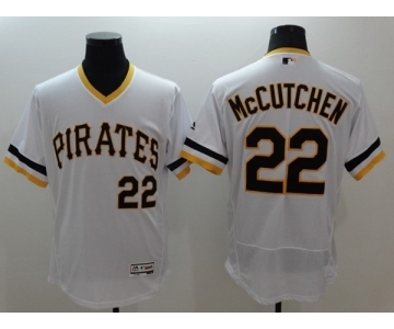 Men Pittsburgh Pirates #22 Andrew McCutchen Majestic White Flexbase Authentic Collection Cooperstown Player Jersey