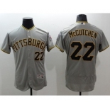 Men Pittsburgh Pirates #22 Andrew McCutchen Majestic grey Flexbase Authentic Collection Player Jersey