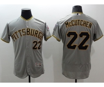 Men Pittsburgh Pirates #22 Andrew McCutchen Majestic grey Flexbase Authentic Collection Player Jersey