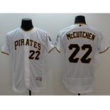 Men Pittsburgh Pirates #22 Andrew McCutchen Majestic white Flexbase Authentic Collection Player Jersey