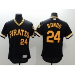 Men Pittsburgh Pirates #24 Barry Bonds Majestic black Flexbase Authentic Collection Cooperstown Player Jersey