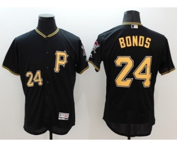 Men Pittsburgh Pirates #24 barry bonds Majestic black Flexbase Authentic Collection Player Jersey