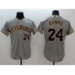 Men Pittsburgh Pirates #24 barry bonds Majestic grey Flexbase Authentic Collection Player Jersey