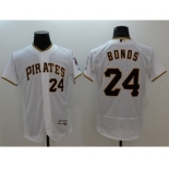 Men Pittsburgh Pirates #24 barry bonds Majestic white Flexbase Authentic Collection Player Jersey