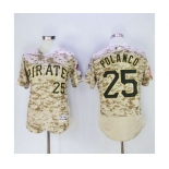 Men Pittsburgh Pirates #25 Gregory Polanco Majestic Camo Flexbase Authentic Collection Player Jersey