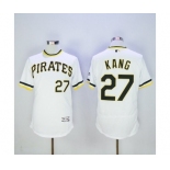 Men Pittsburgh Pirates #27 Jung Ho Kang Majestic White Flexbase Authentic Collection Cooperstown Player Jersey