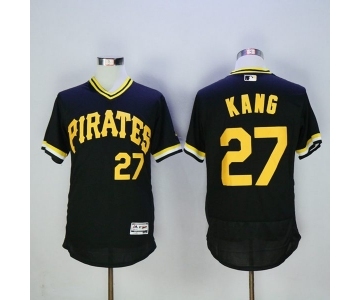 Men Pittsburgh Pirates #27 Jung Ho Kang Majestic black Flexbase Authentic Collection Cooperstown Player Jersey