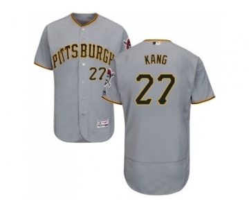 Men Pittsburgh Pirates #27 Jung-ho Kang Grey Flexbase Authentic Collection Stitched MLB Jersey