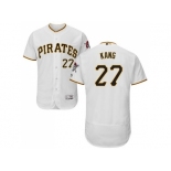 Men Pittsburgh Pirates #27 Jung-ho Kang White Flexbase Authentic Collection Stitched MLB Jersey