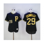 Men Pittsburgh Pirates #29 Francisco Cervelli Majestic Black Flexbase Authentic Collection Player Jersey