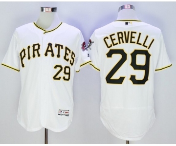 Men Pittsburgh Pirates #29 Francisco Cervelli Majestic White Flexbase Authentic Collection Player Jersey