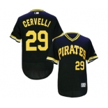 Men Pittsburgh Pirates #29 Francisco Cervelli Majestic black Flexbase Authentic Collection Cooperstown Player Jersey