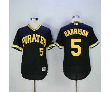 Men Pittsburgh Pirates #5 Josh Harrison Majestic black Flexbase Authentic Collection Cooperstown Player Jersey