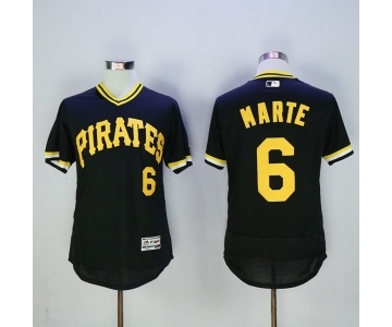 Men Pittsburgh Pirates #6 Starling Marte Majestic black Flexbase Authentic Collection Cooperstown Player Jersey