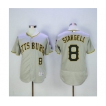 Men Pittsburgh Pirates #8 Willie Stargell Majestic Grey Flexbase Authentic Collection Player Jersey