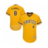 Men Pittsburgh Pirates #8 Willie Stargell Majestic Yellow Flexbase Authentic Collection Player Jersey