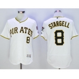 Men Pittsburgh Pirates #8 Willie Stargell Majestic white Flexbase Authentic Collection Player Jersey