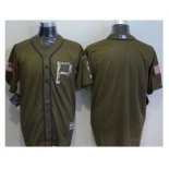 Men Pittsburgh Pirates Blank Green Salute to Service Stitched Baseball Jersey