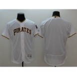 Men Pittsburgh Pirates blank Majestic white Flexbase Authentic Collection Player Jersey