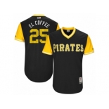 Men's 2017 Little League World Series Pirates #25 Gregory Polanco El Coffee Black Jersey