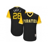 Men's 2017 Little League World Series Pirates #28 John Jaso Easy J Black Jersey