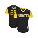 Men's 2017 Little League World Series Pirates #29 Francisco Cervelli Cisco Black Jersey