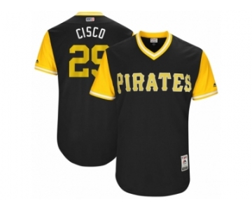 Men's 2017 Little League World Series Pirates #29 Francisco Cervelli Cisco Black Jersey