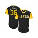 Men's 2017 Little League World Series Pirates #36 Jose Osuna El Gocho Black Jersey