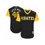 Men's 2017 Little League World Series Pirates #46 Ivan Nova Super Nova Black Jersey