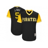 Men's 2017 Little League World Series Pirates #5 Josh Harrison J Hay Black Jersey