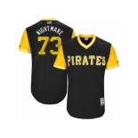 Men's 2017 Little League World Series Pirates #73 Felipe Rivero Nightmare Black Jersey