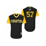 Men's 2017 Little League World Series Pirates Trevor Williams #57 EV Black Jersey