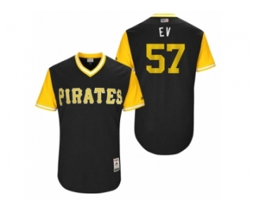 Men's 2017 Little League World Series Pirates Trevor Williams #57 EV Black Jersey