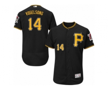 Men's Majestic Pittsburgh Pirates #14 Ryan Vogelsong Black Flexbase Authentic Collection MLB Jersey