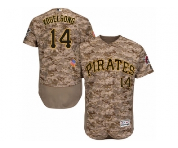 Men's Majestic Pittsburgh Pirates #14 Ryan Vogelsong Camo Flexbase Authentic Collection MLB Jersey