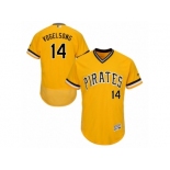 Men's Majestic Pittsburgh Pirates #14 Ryan Vogelsong Gold Flexbase Authentic Collection MLB Jersey