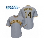 Men's Majestic Pittsburgh Pirates #14 Ryan Vogelsong Replica Grey Road Cool Base MLB Jersey