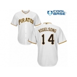 Men's Majestic Pittsburgh Pirates #14 Ryan Vogelsong Replica White Home Cool Base MLB Jersey