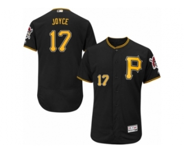 Men's Majestic Pittsburgh Pirates #17 Matt Joyce Black Flexbase Authentic Collection MLB Jersey