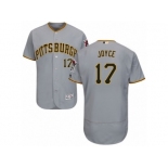 Men's Majestic Pittsburgh Pirates #17 Matt Joyce Grey Flexbase Authentic Collection MLB Jersey