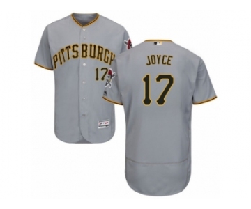 Men's Majestic Pittsburgh Pirates #17 Matt Joyce Grey Flexbase Authentic Collection MLB Jersey