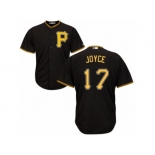 Men's Majestic Pittsburgh Pirates #17 Matt Joyce Replica Black Alternate Cool Base MLB Jersey