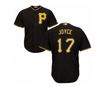 Men's Majestic Pittsburgh Pirates #17 Matt Joyce Replica Black Alternate Cool Base MLB Jersey