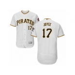 Men's Majestic Pittsburgh Pirates #17 Matt Joyce White Flexbase Authentic Collection MLB Jersey