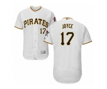 Men's Majestic Pittsburgh Pirates #17 Matt Joyce White Flexbase Authentic Collection MLB Jersey