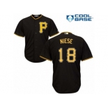 Men's Majestic Pittsburgh Pirates #18 Jon Niese Authentic Black Alternate Cool Base MLB Jersey