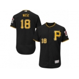 Men's Majestic Pittsburgh Pirates #18 Jon Niese Black Flexbase Authentic Collection MLB Jersey