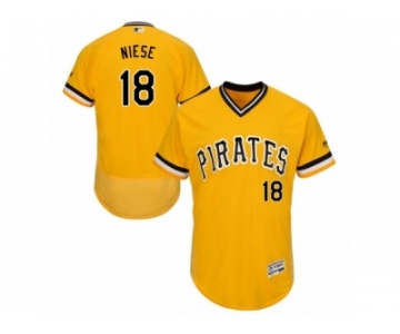 Men's Majestic Pittsburgh Pirates #18 Jon Niese Gold Flexbase Authentic Collection MLB Jersey