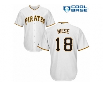 Men's Majestic Pittsburgh Pirates #18 Jon Niese Replica White Home Cool Base MLB Jersey