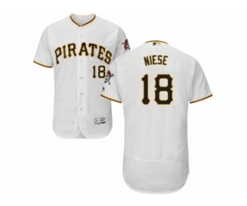 Men's Majestic Pittsburgh Pirates #18 Jon Niese White Flexbase Authentic Collection MLB Jersey